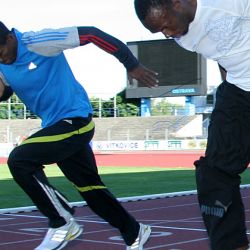 Usain Bolt poprvé trénoval,<br />14. 6. 2009